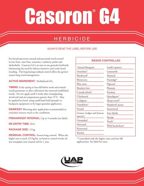 Casoron G4 - UAP