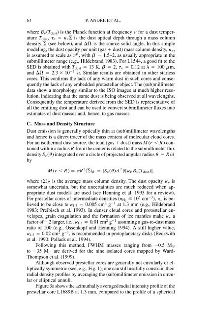 from prestellar cores to protostars - The University of Arizona Press