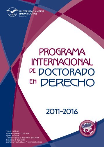 programa doctorado derechoCS4.indd - Universidad Andina SimÃ³n ...