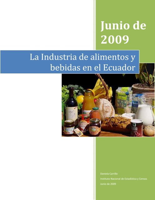 Estudio sobre la industria de alimentos y bebidas en el Ecuador