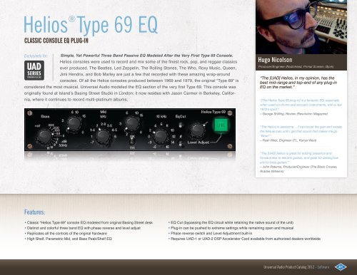 PRODUCT CATALOG 2012 - Universal Audio