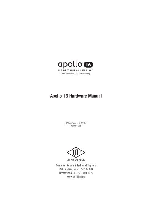 Apollo 16 Hardware Manual.pdf - Universal Audio