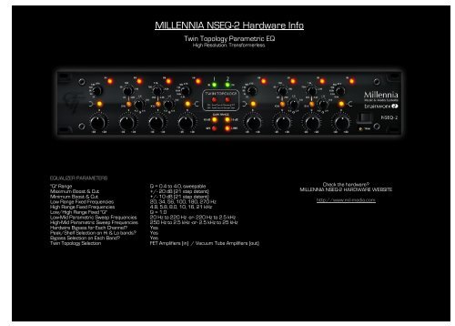 Millennia NSEQ-2 Manual - Universal Audio