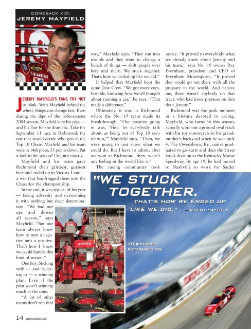 2005 Racing Issue - UAW-Chrysler.com