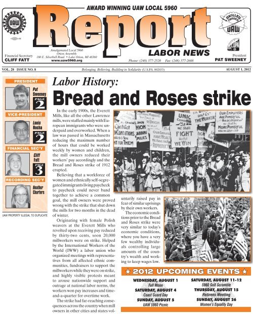 Bread and Roses strike - UAW Local 5960