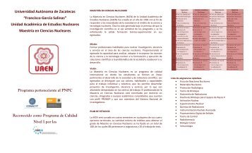 Unidad AcadÃ©mica de Estudios Nucleares MaestrÃ­a en Cienci