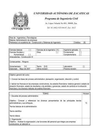 AdministraciÃ³n - Universidad AutÃ³noma de Zacatecas