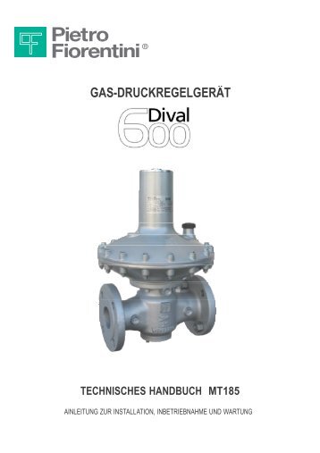 gas-druckregelgerät technisches handbuch mt185 - Pietro Fiorentini