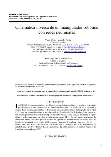 CinemÃ¡tica inversa de un manipulador robÃ³tico con redes neuronales