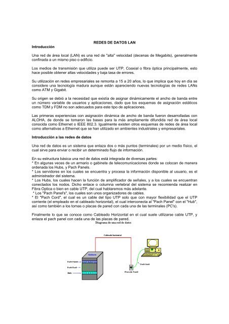 Redes De Datos Lan Introduccia N Una Red De A Rea Local Lan