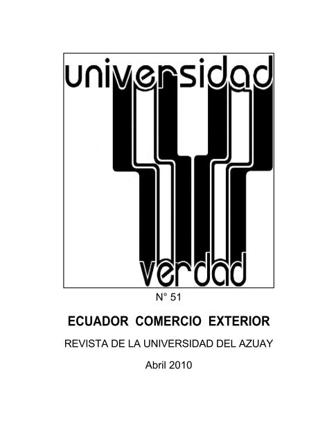 ECUADOR COMERCIO EXTERIOR - Universidad del Azuay