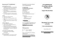Zweigbibliothek Fremdsprachliche Philologien August-Boeckh-Haus ...