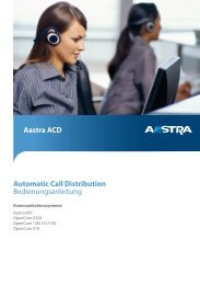 Aastra ACD Automatic Call Distribution Bedienungsanleitung