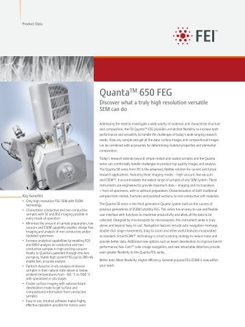 QuantaTM 650 FEG - FEI Company