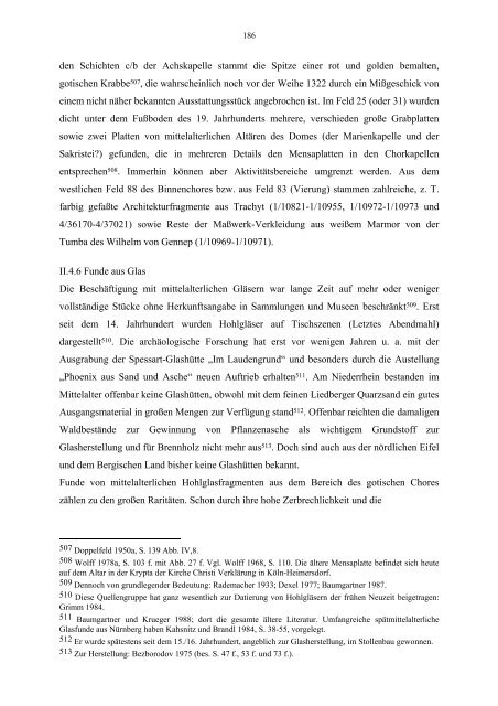 Die archÃ¤ologischen Funde und Befunde aus der - UniversitÃ¤t ...