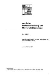 Benutzungsordnung - Bibliothek der UniversitÃ¤t Konstanz