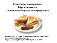 Informationskompetenz hÃ¤ppchenweise Zur Modularisierung von ...