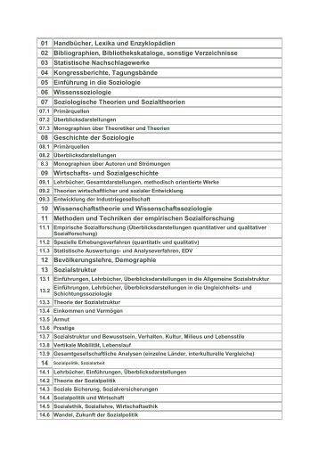 Systematik Soziologie