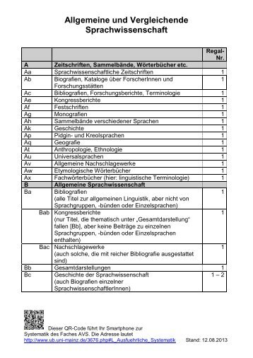 Allgemeine und Vergleichende Sprachwissenschaft