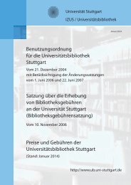 Benutzungsordnung und-gebühren - Universitätsbibliothek Stuttgart