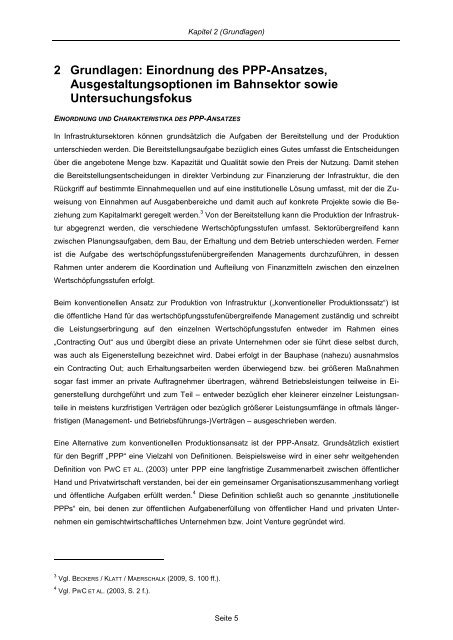 Eignung des PPP-Ansatzes zur Realisierung von Projekten im ...