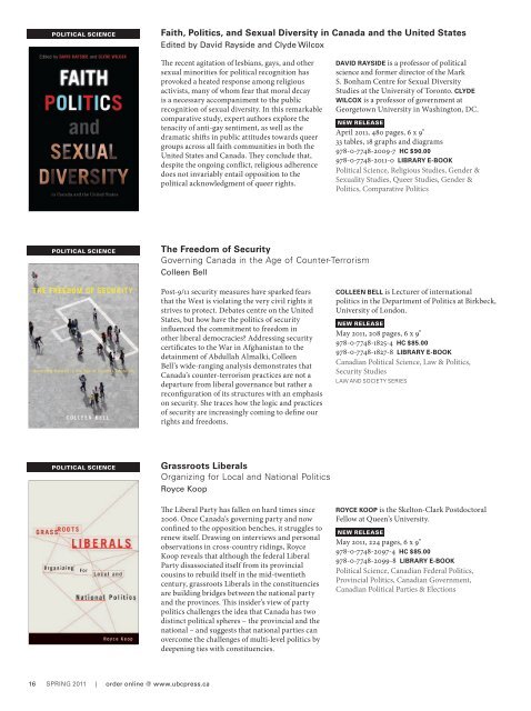 PDF catalog - UBC Press