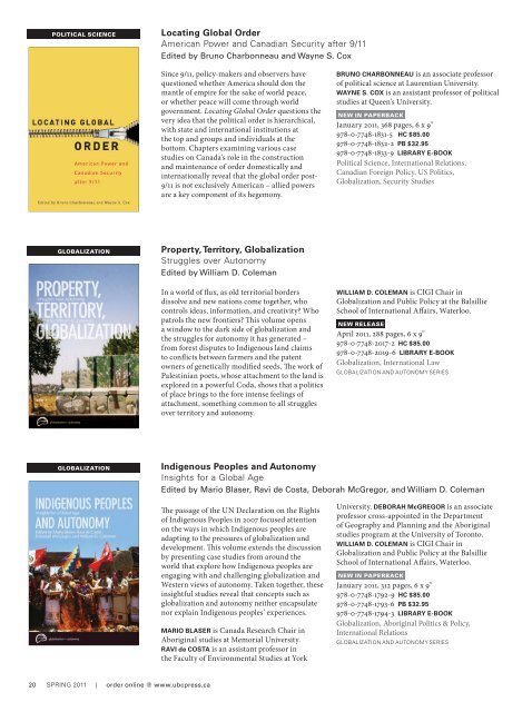 PDF catalog - UBC Press