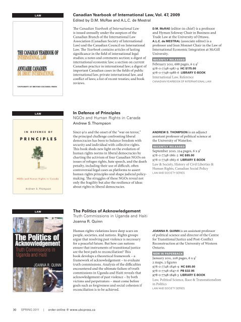 PDF catalog - UBC Press