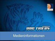 Medieninformationen - bei den UBC Tigers Hannover