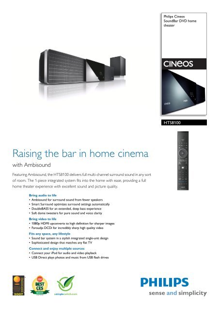 philips cineos soundbar hts8100