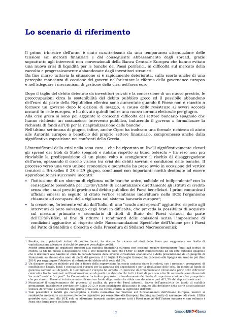 Relazione finanziaria semestrale al 30 giugno 2012 - UBI Banca