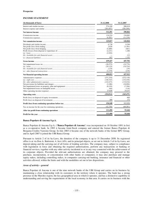 Prospectus UBI Banca Covered Bond Programme