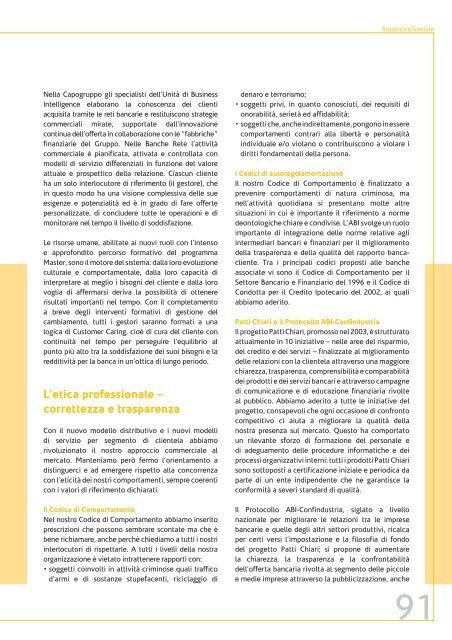 Bilancio Sociale 2006 - UBI Banca