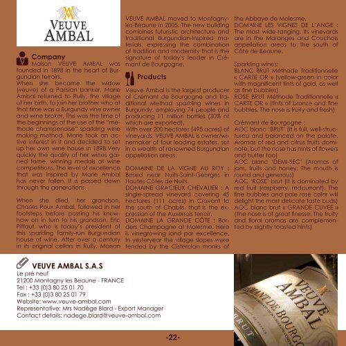 French Wine Trade Meeting Brochure - UBIFRANCE