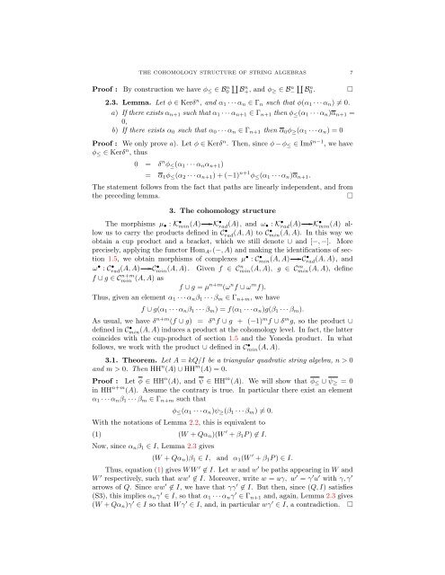 The cohomology structure of string algebras