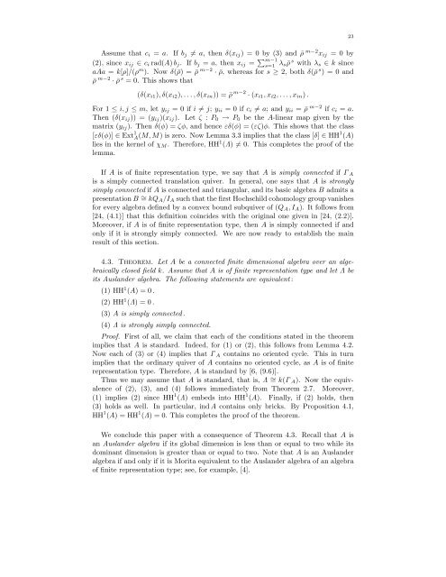 Hochschild Cohomology and Representation-finite Algebras Ragnar ...