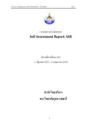 รายงานการประเมินตนเอง (SAR) - มหาวิทยาลัยอุบลราชธานี