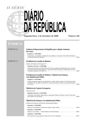 Despacho normativo nÂº 43/2008 - Universidade de Coimbra