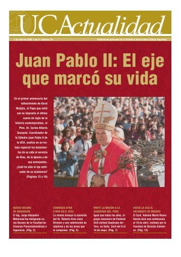 Juan Pablo II: El eje que marcÃ³ su vida - Universidad CatÃ³lica ...