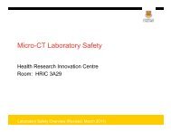 Micro-CT Laboratory Safety - University of Calgary