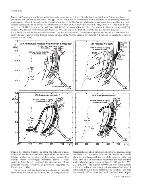 Metamorphic history of the Hemlo gold deposit from Al2 SiO5 ...