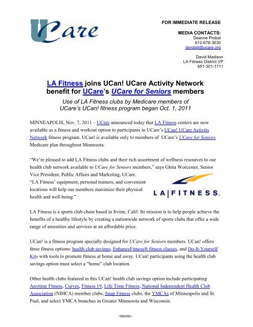 LA Fitness, Living Healthy