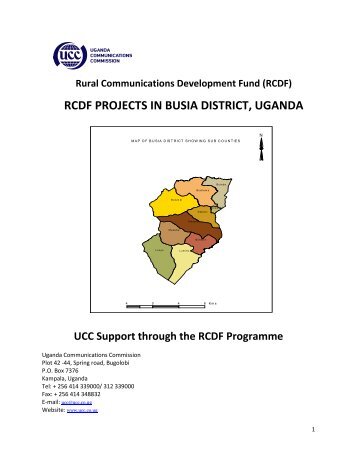 rcdf projects in busia district - Uganda Communications Commission