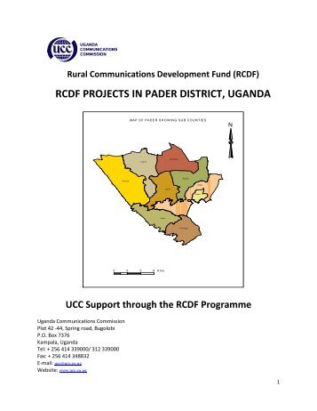 rcdf projects in pader district - Uganda Communications Commission