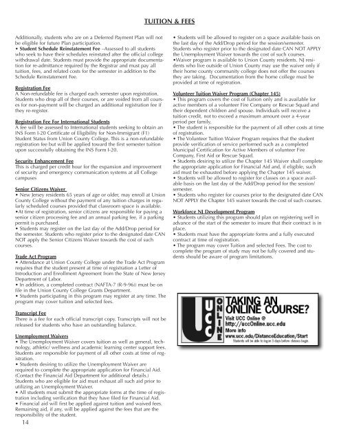 to download the course schedule for Spring 2012 - Union County ...