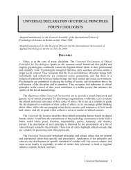 universal declaration of ethical principles for psychologists