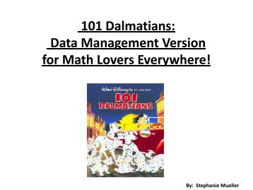 101 Dalmatians: Data Management Version for Math Lovers ...