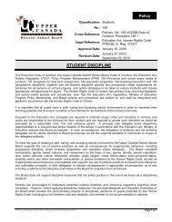 Student Registration Form - Upper Canada District School Board