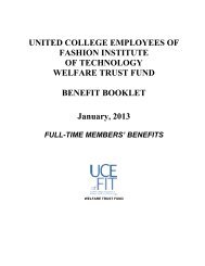 Welfare Fund Benefit Booklet (Full-Time Members ... - Uce-fit.org