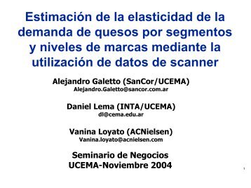 EstimaciÃ³n de la elasticidad de la demanda de quesos por ...